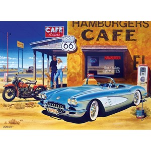 MasterPieces (71517) - Hiroaki Shioya: "Route 66 Café" - 1000 piezas