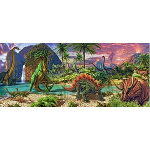 Ravensburger (12747) - Steve Read: "In the Land of the Dinosaurs" - 200 piezas