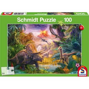 Schmidt Spiele (56129) - Jan Patrik Krasny: "Valley of Dinosaurs" - 100 piezas