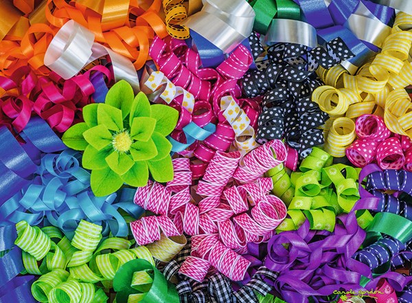 Ravensburger (14691) - Carole Gordon: "Colorful Ribbons" - 500 piezas