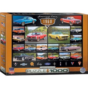 Eurographics (6000-0677) - "American Cars of the 1960's" - 1000 piezas