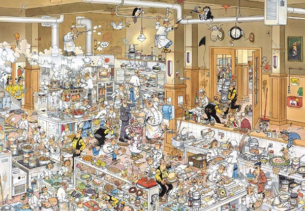 Jumbo (13049) - Jan van Haasteren: "The Kitchen" - 1000 piezas