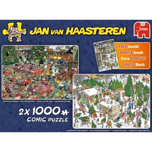 Jumbo (19061) - Jan van Haasteren: "X-Mas Gifts" - 1000 piezas