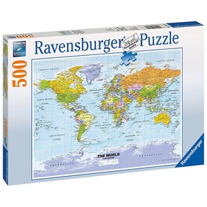 Ravensburger (14755) - "Political World Map" - 500 piezas