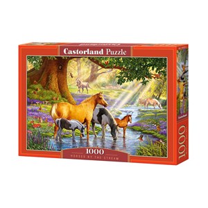 Castorland (C-103737) - "Horses by the Stream" - 1000 piezas