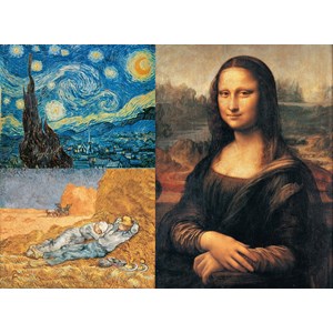 Clementoni (08008) - Leonardo Da Vinci, Vincent van Gogh: "Museum Collection" - 1000 piezas