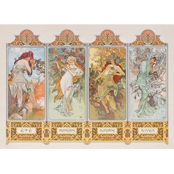 Clementoni (39177) - Alphonse Mucha: "The Four Seasons" - 1000 piezas