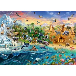 Schmidt Spiele (58324) - "World of Animals" - 1000 piezas