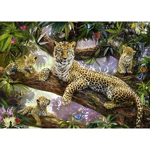 Ravensburger (19148) - "Leopard Family" - 1000 piezas