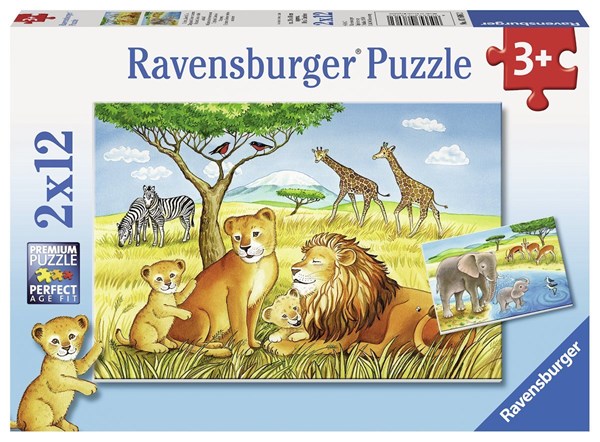Ravensburger (07606) - "Elefant, Lion & Co." - 12 piezas