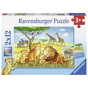 Ravensburger (07606) - "Elefant, Lion & Co." - 12 piezas