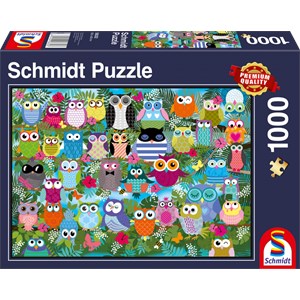 Schmidt Spiele (58332) - "Owl Collage II" - 500 piezas