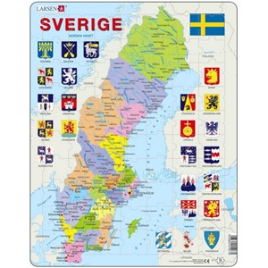 Larsen (A7-SE) - "Sweden Political Map - SE" - 70 piezas