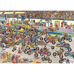Jumbo (02046) - Jan van Haasteren: "Motorbike Race" - 1000 piezas
