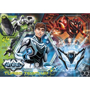 Clementoni (30442) - "Turbo Team-up Max Steel" - 500 piezas