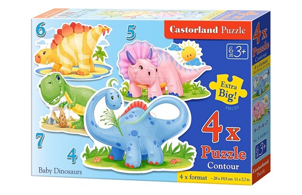 Castorland (B-04386) - "Baby Dinosaurs" - 4 5 6 7 piezas