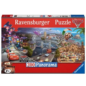 Ravensburger (12645) - "Disney Cars Panoramic" - 200 piezas
