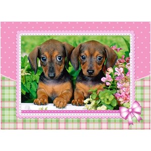Castorland (13142) - "Dachshund Puppies" - 120 piezas
