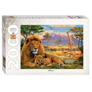 Step Puzzle (84028) - "Lions" - 2000 piezas