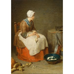 Grafika (01122) - Jean-Baptiste-Siméon Chardin: "The Kitchen Maid, 1738" - 1000 piezas