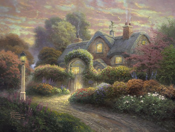 Schmidt Spiele (59466) - Thomas Kinkade: "Cottage" - 1000 piezas