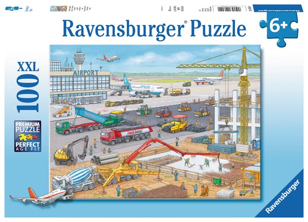 Ravensburger (10624) - "Construction Site at the Airport" - 100 piezas