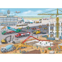 Ravensburger (10624) - "Construction Site at the Airport" - 100 piezas