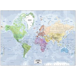Ravensburger (14760) - "Map of the World (in French)" - 500 piezas