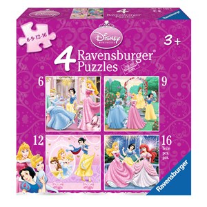 Ravensburger (07132) - "Disney Princess" - 6 9 12 16 piezas