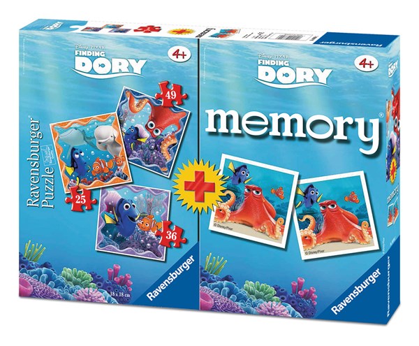 Ravensburger (06871) - "Dory + Memory" - 25 36 49 piezas