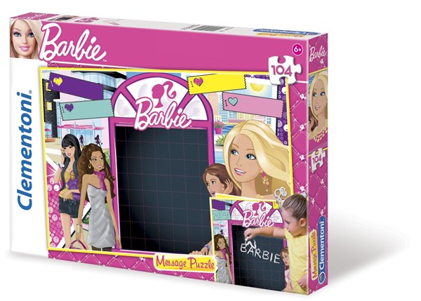 Clementoni (20231) - "Message-Puzzle Barbie" - 104 piezas