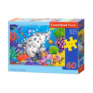 Castorland (B-06892) - "On the Coral Reef" - 60 piezas