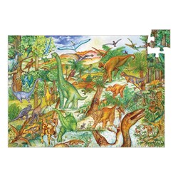 Djeco (07424) - "Discover the Dinosaurs + Poster" - 100 piezas