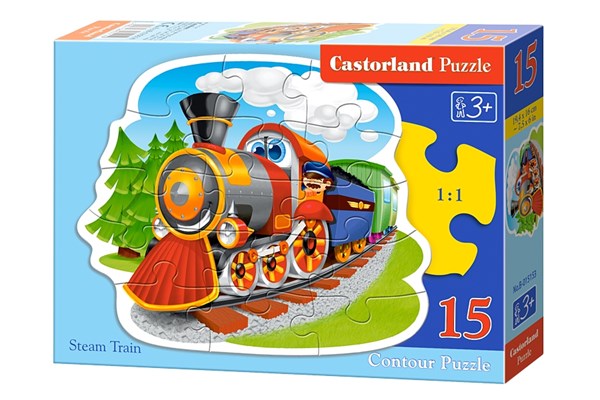 Castorland (B-015153) - "Steam Train" - 15 piezas