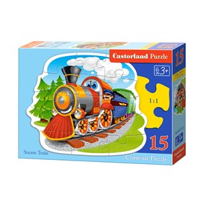 Castorland (B-015153) - "Steam Train" - 15 piezas