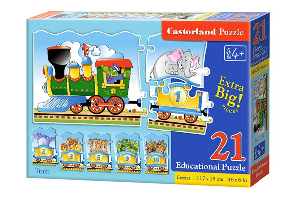 Castorland (E-135) - "Train" - 21 piezas