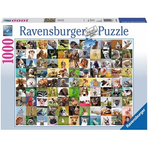 Ravensburger (19642) - "99 Funny Animals" - 1000 piezas