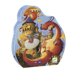 Djeco (07256) - "Vaillant & The Dragon" - 54 piezas