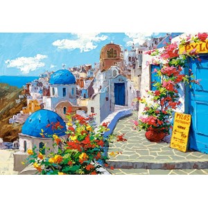 Castorland (C-200603) - "Spring in Santorini" - 2000 piezas
